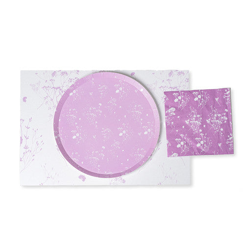 Lilac Full Set - Disposable Plates, Placemats and Napkins